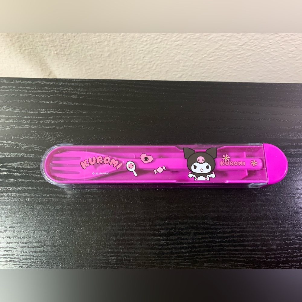 Sanrio Kuromi Purple 2022 Adventure 3pc Flatware Set Spoon Fork